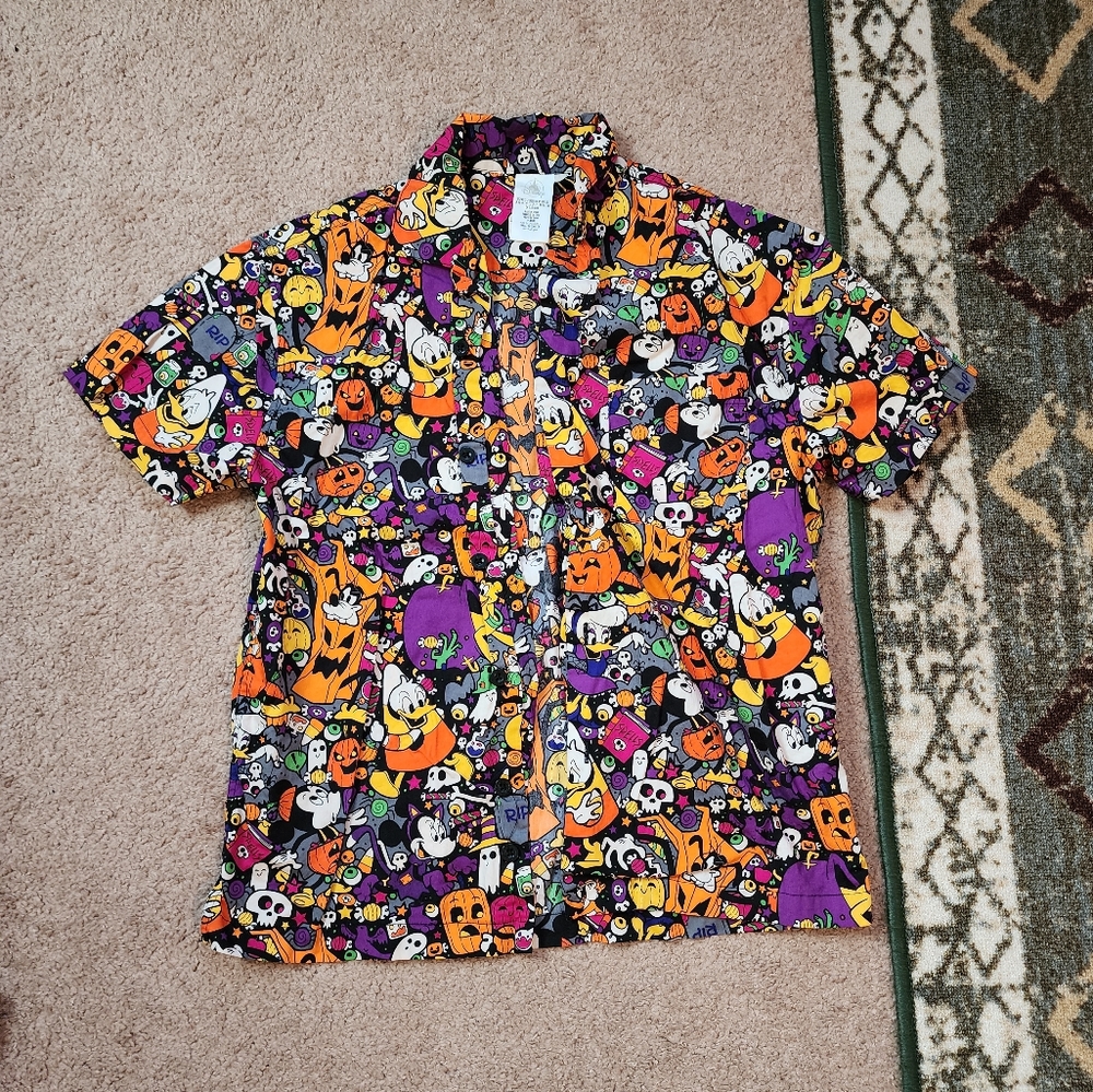 Halloween Disney World Button-Up